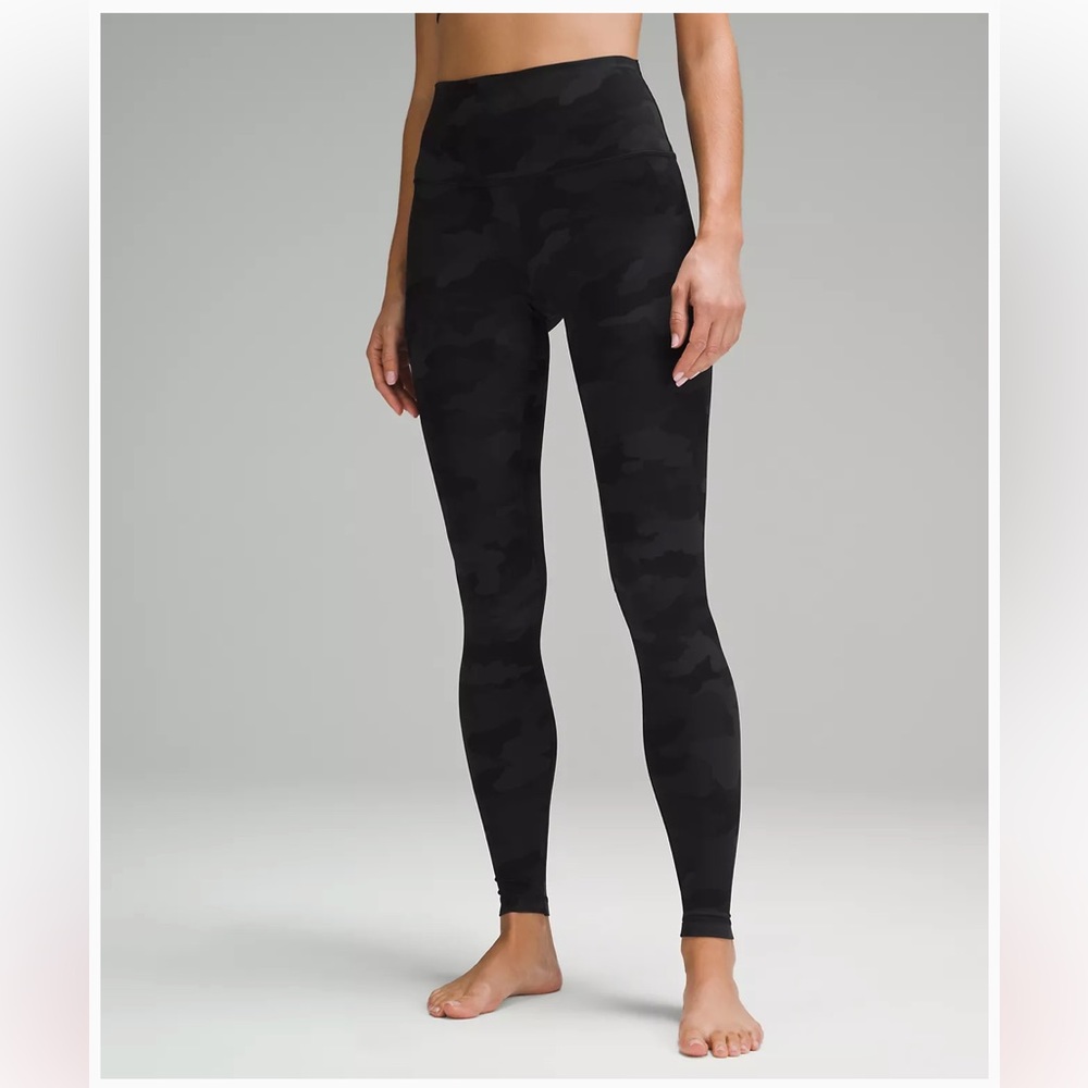 Lululemon Align High Rise Pant - Heritage 365 Camo Deep Coal Multi - Size 6